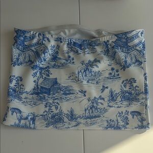 Edikted Blue and White Mini Pencil Top Resort Wear